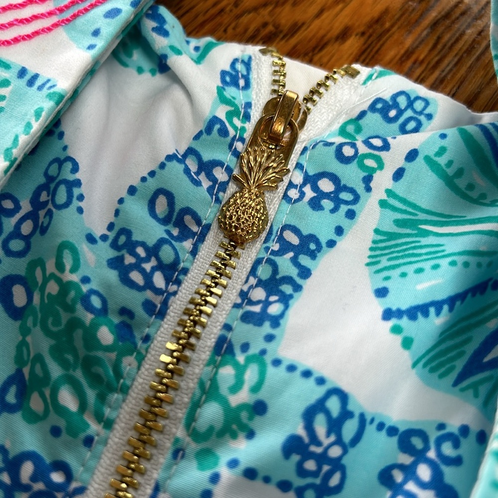 Lilly Pulitzer seashell print shift dress. Girls Size XL, 14-16.  Lined. - Picture 14 of 14